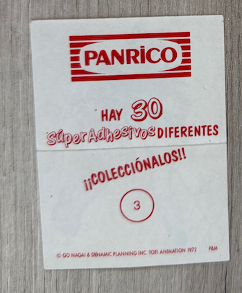 Cromo Mazinger Z Panrico 3