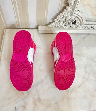 Scarpe Nike Dunk High Rosa e Bianche