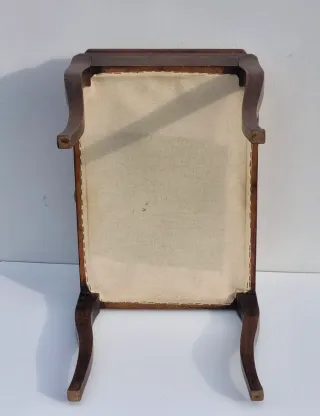 Panca antica in legno e tessuto