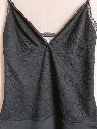 Body de encaje negro mujer