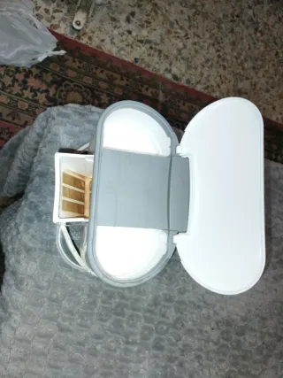 Cafetera Altic 2 tazas blanco y gris