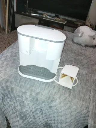 Cafetera Altic 2 tazas blanco y gris