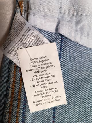 Falda vaquera con raya lateral