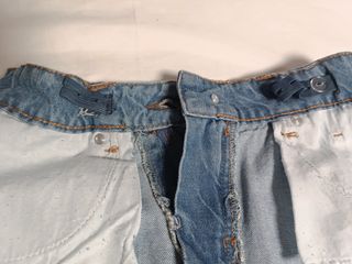 Falda vaquera con raya lateral