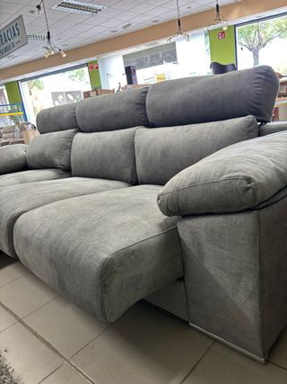 Chaiselongue confort gris extraíble