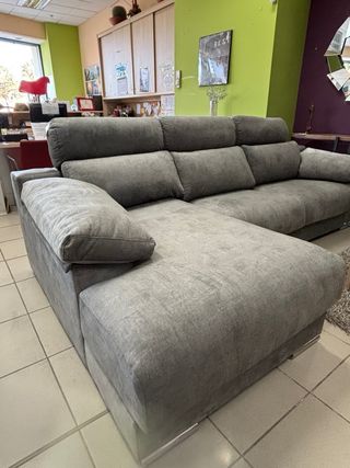 Chaiselongue confort gris extraíble
