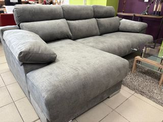 Chaiselongue confort gris extraíble