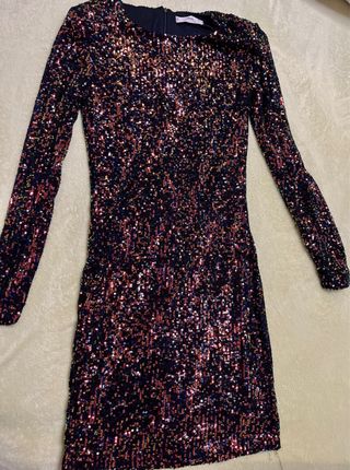Vestido Mango lentejuelas brillantes