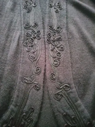 Chaqueta Cortefiel Negra Bordada