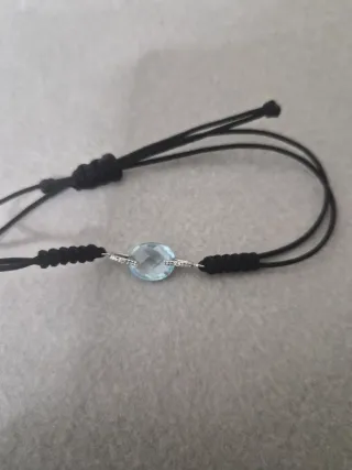 Pulsera Tous Oro Blanco  18kt y Diamantes Azul