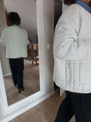 Chaqueta Zara Algodón Suave Beige Talla XS