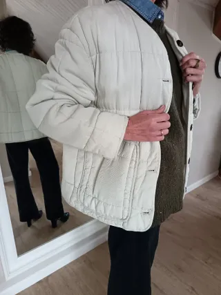 Chaqueta Zara Algodón Suave Beige Talla XS