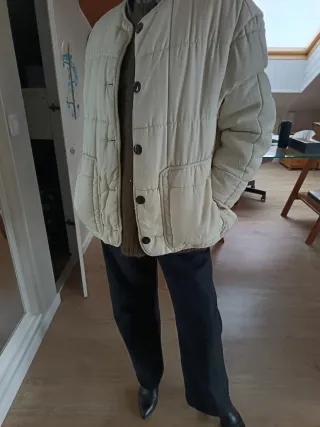 Chaqueta Zara Algodón Suave Beige Talla XS