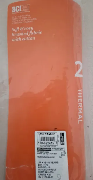 Camisetas térmicas, 15-16 años