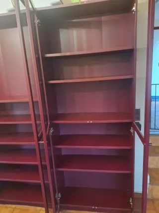 Vetrine Billy Ikea in legno e vetro