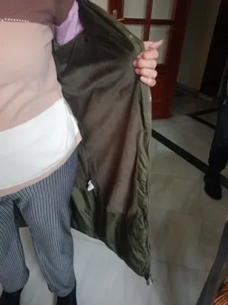 Chaqueta larga sin mangas mujer