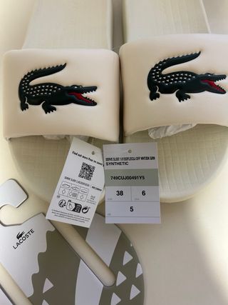Chanclas Lacoste Blancas Talla 38