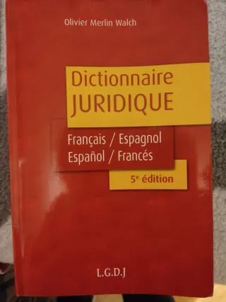 Diccionario jurídico, español/francés
