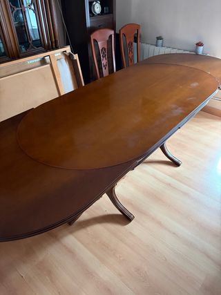 Mesa de salón extensible Caoba