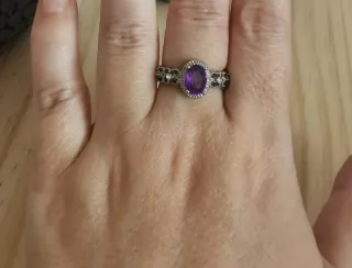 Anillo Amatista Natural, tamaño Ajustable.