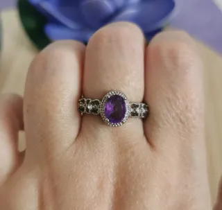 Anillo Amatista Natural, tamaño Ajustable.