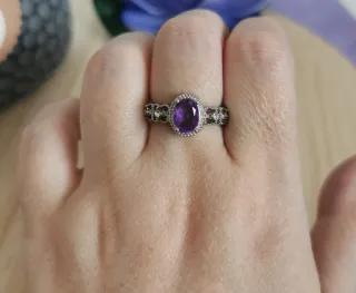 Anillo Amatista Natural, tamaño Ajustable.