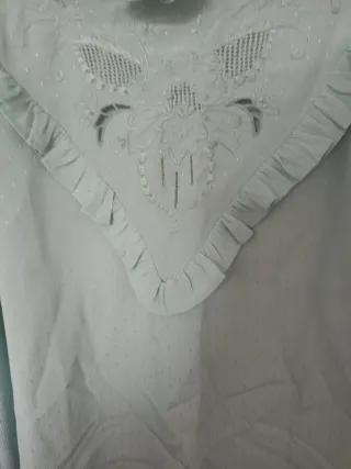 Camisa verde con volantes y bordado