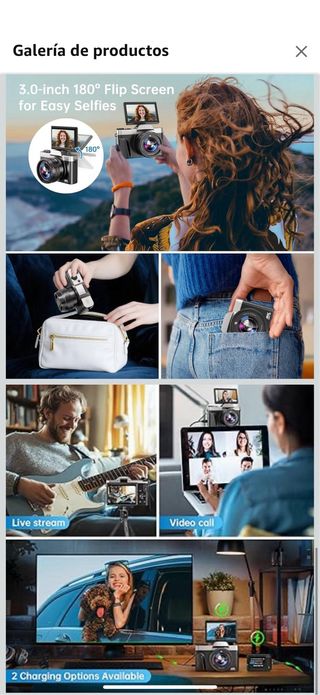 Cámara Digital 4K WiFi 64MP Zoom 16x