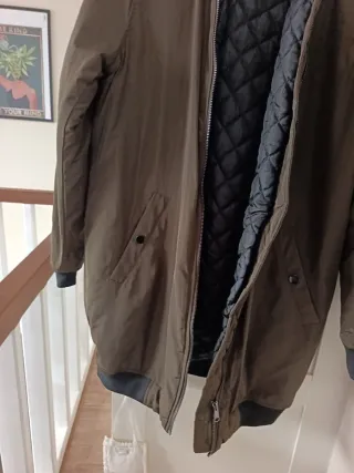 Chaqueta bomber larga verde militar Talla S