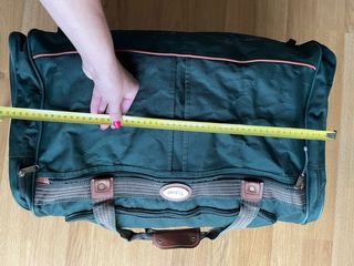 Bolsa grande viaje bolsillos cremalleras verde os