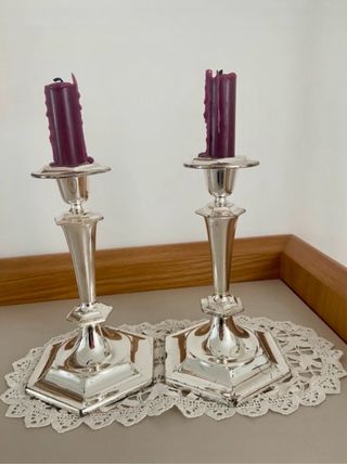 Candelabros Vintage Plateados