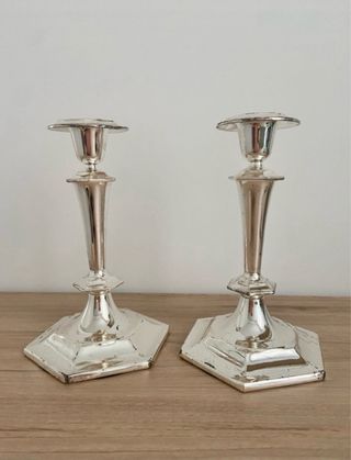 Candelabros Vintage Plateados
