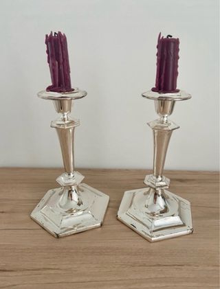 Candelabros Vintage Plateados
