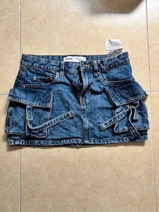 Falda vaquera Bershka Talla S/36