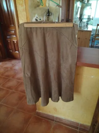Falda efecto ante marrón