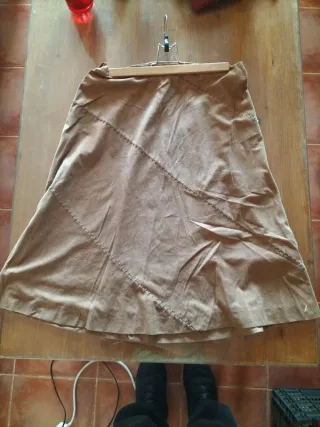 Falda efecto ante marrón