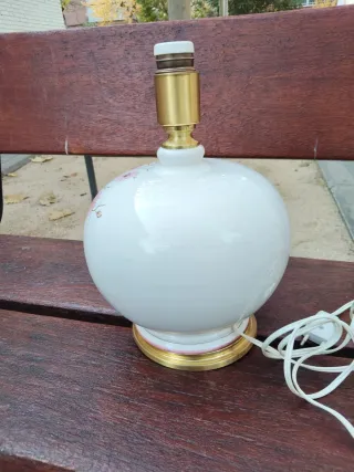 Lámpara cerámica Manises vintage pintura floral