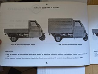 CATALOGO RICAMBI PIAGGIO APE TM P 602