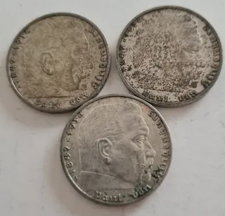 Serie completa 2 Marchi Nazisti Argento