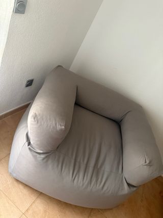 Sofá Puff Gris Tela