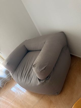 Sofá Puff Gris Tela