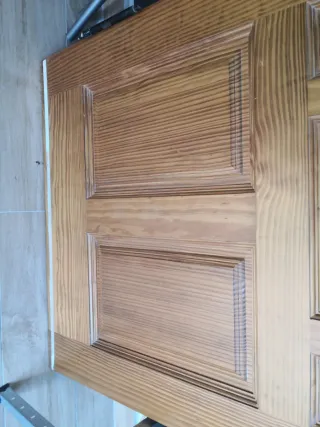 Puerta rústica madera roble entrada