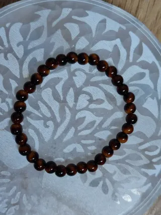 Pulsera Ojo de Tigre Marrón y Dorado