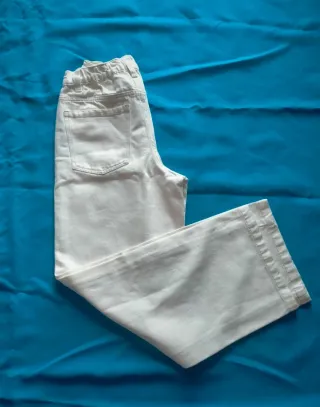Pantalón vaquero Zara blanco talla XXS