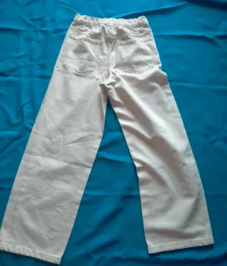 Pantalón vaquero Zara blanco talla XXS