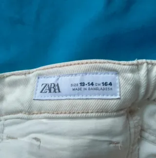 Pantalón vaquero Zara blanco talla XXS