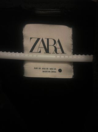 Abrigo de cuero Zara Talla S