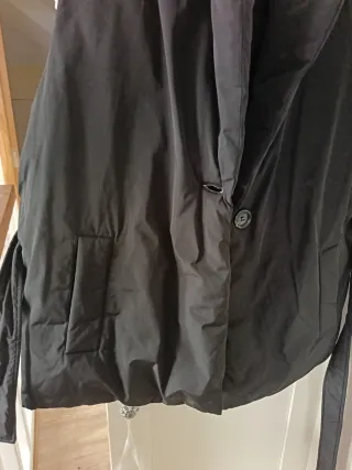 Chaleco Zara negro cinturón talla única