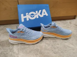 Hoka Clifton 9 Mujer Azul Naranja