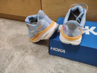 Hoka Clifton 9 Mujer Azul Naranja